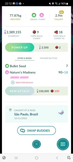 Pokemon Go Legendary Tapu Bulu ( Normal ) ( Background) ( XXL) - Image 2