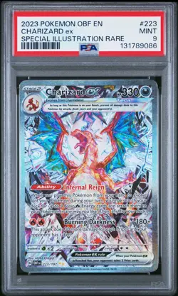 2023 POKEMON OBF EN-OBSIDIAN FLAMES SPECIAL ILLUSTRATION RARE CHARIZARD EX PSA 9 - Image 1
