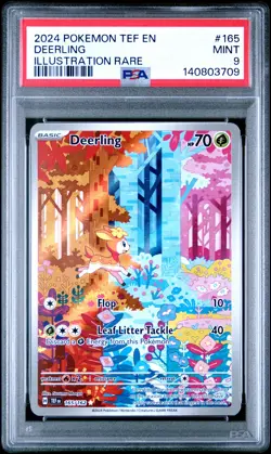 2024 POKEMON TEF EN-TEMPORAL FORCES ILLUSTRATION RARE #165 DEERLING PSA 9 - Image 1