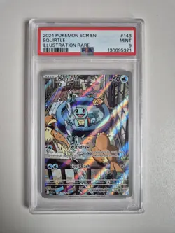 PSA 9 Squirtle 148/142 Illustration Rare Stellar Crown Pokemon TCG MINT - Image 1