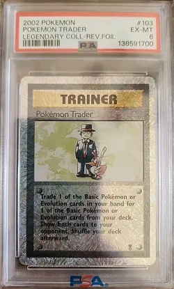 Pokemon TCG Pokemon Trader 2002 103/110 Reverse Holo Rare PSA 6 Legendary Coll - Image 1