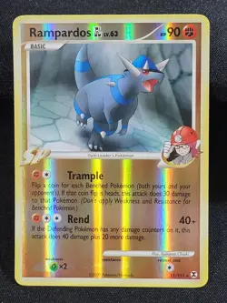 Pokemon TCG Rampardos GL Rising Rivals 11/111 Reverse Holo Rare LP - Image 1