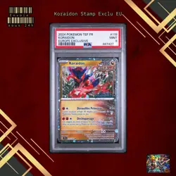 🇫🇷 KORAIDON STAMP HOLO PSA 10 - PROMO EXCLU EU EV 119/162 FR Carte Pokemon - Image 1