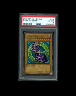 2002 SDY-006 YU-GI-OH! DARK MAGICIAN HOLO! PSA 6 Graded, LOW POP - Image 1