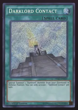 Yu-Gi-Oh! Darklord Contact #DESO-EN035 1st Edition Secret Rare - Image 1