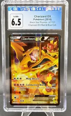 2016 Pokemon Black Star Promos Charizard Ex Red & Blue Coll CGC 6.5 XY121 - Image 1