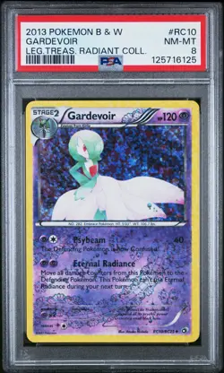 2013 POKEMON B&W LEGEND TREASURES RADIANT COLLECTION #RC10 GARDEVOIR PSA 8 - Image 1