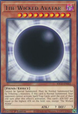 1X NM The Wicked Avatar - KICO-EN061 - Rare 1st Edition yugioh King's Court TCG - Image 1