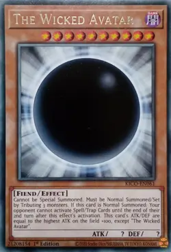 KICO-EN061 THE WICKED AVATAR RARE 1ST EDITION YuGiOh CARD - Image 1