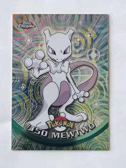 Pokemon Topps Chrome Mewtwo #150 TV Animation Edition Holo Foil LP/NM - Image 1