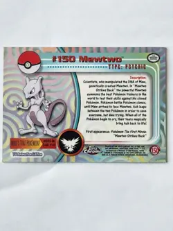 Pokemon Topps Chrome Mewtwo #150 TV Animation Edition Holo Foil LP/NM - Image 2