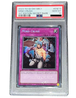 YuGiOh! Mind Crush - PSA 10 - 1st Ed SBC1 - Secret Rare - Speed Duel Battle City - Image 1