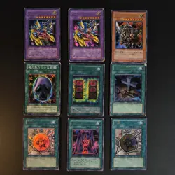 Lot 9 Cartes Diverses Yu-Gi-Oh! Retro Ultra/Super Rare Japonaises - Image 1