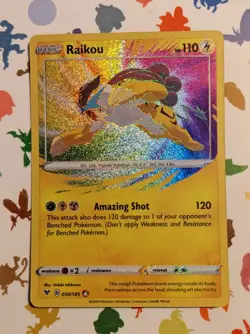 Pokemon TCG Raikou 050/185 Amazing Rare Vivid Voltage Holo English 2020 - Image 1