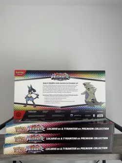 Pokemon Prismatic Lucario Ex Tyranitar Ex Premium Collection Sams Club SEALED NM - Image 3