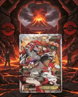 Team Magma's Groudon EX 015/034 RR CP1 Pokemon CUSTOM HOLOFOIL CARD *READ* - Image 1