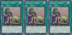 *** 3X UPSTART GOBLIN 3X *** PLAYSET MINT CONDITION DEM1-EN014 YUGIOH! - Image 1