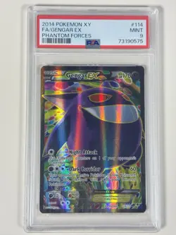 Gengar EX #114 PSA 9 MINT Full Art 2014 XY Pokemon Phantom Forces very low pop - Image 1