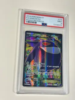 Gengar EX #114 PSA 9 MINT Full Art 2014 XY Pokemon Phantom Forces very low pop - Image 3