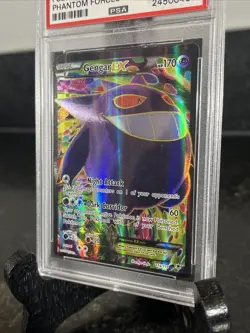 2014 POKEMON XY PHANTOM FORCES #114 FULL ART / GENGAR EX PSA 9 Rare OC Cert! - Image 3