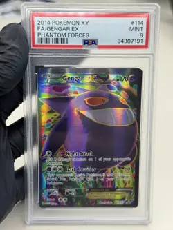 Gengar EX #114 PSA 9 MINT Full Art 2014 XY Pokemon Phantom Forces very low pop - Image 1