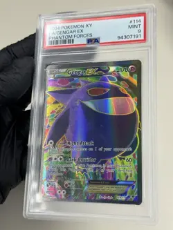 Gengar EX #114 PSA 9 MINT Full Art 2014 XY Pokemon Phantom Forces very low pop - Image 2