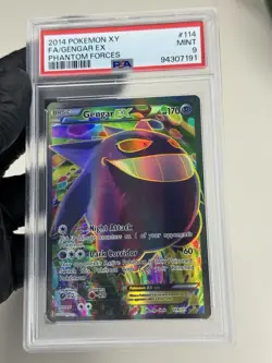 Gengar EX #114 PSA 9 MINT Full Art 2014 XY Pokemon Phantom Forces very low pop - Image 3