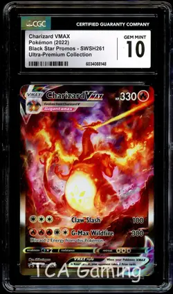CGC 10 GEM MINT Charizard VMAX SWSH261 FULL ART PROMO SWSH 261 Pokemon Card 148 - Image 1