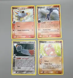 Pokemon Delta Species 4 Card Lot - Normal Rare - Aerodactyl Horsea Exeggcute NM - Image 1