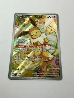 Eevee Prismatic Evolutions ETB Black Star Promo SV Holo IR Pokemon Card 173 NM+ - Image 1