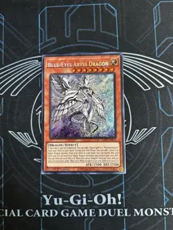 Yugioh Blue-Eyes Abyss Dragon RA01-EN016 Secret Rare Name Shift Misprint Error - Image 1