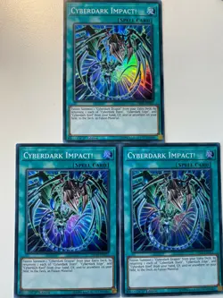 Yugioh Cyberdark Impact! SHVA-EN053 Super Rare NM x3 Play Set - Image 1