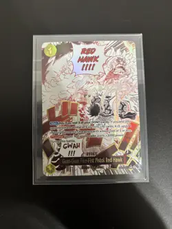 Bandai Monkey D. Luffy Gum-Gum Fire-Fist Pistol Red Hawk OP11-114 Manga Event - Image 5