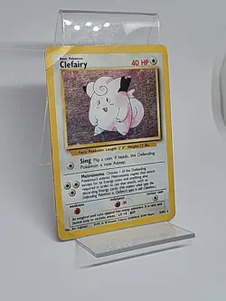 Clefairy 5/102 Holo Rare Base Set WOTC Pokemon Card 1999-2000 Moderately Played - Image 2