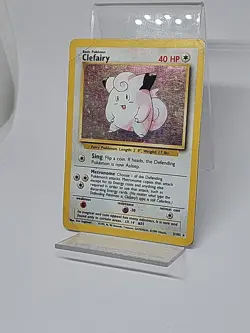 Clefairy 5/102 Holo Rare Base Set WOTC Pokemon Card 1999-2000 Moderately Played - Image 3