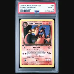 2000 POKEMON ROCKET 1ST EDITION #21 DARK CHARIZARD PSA 4 FAST SHIPPING - Image 3