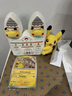 Pokemon x National History Museum Pikachu Jumbo Promo Card & Plush - Image 5