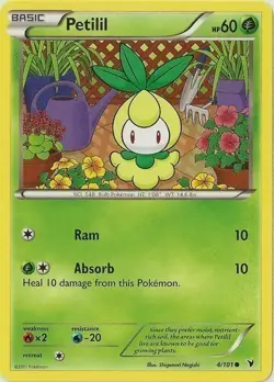 POKEMON CARD PETILIL 4/101 NO 548 BULB POKEMON TCG CCG - Image 1