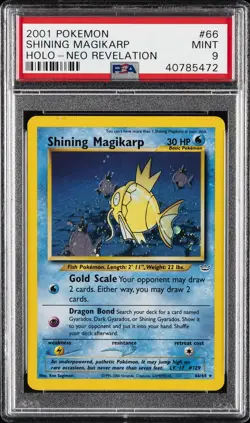 2001 POKEMON NEO REVELATION #66 SHINING MAGIKARP-HOLO PSA 9 - Image 1
