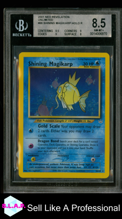 SHINING MAGIKARP POKEMON 66/64 2001 NEO REVELATION HOLO ENGLISCH BGS 8.5 - Image 1