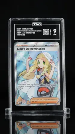 Lillie's Determination Ultra Rare 169/132 Mega Evolution Pokemon TAG 9! - Image 1