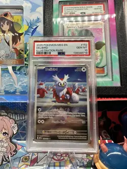 2025 POKEMON MEG EN-MEGA EVOLUTION ILLUSTRATION RARE #152 DELIBIRD PSA 10 - Image 1