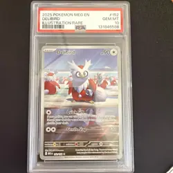 2025 POKEMON MEG EN-MEGA EVOLUTION ILLUSTRATION RARE #152 DELIBIRD PSA 10 - Image 1