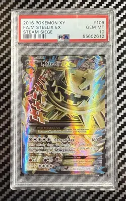 2016 Pokemon XY Steam Siege # 109 Full Art Mega Steelix EX PSA 10 Card GEM MINT! - Image 1