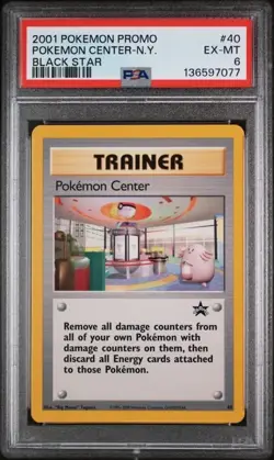 2001 Pokemon Promo Black Star 40 Pokemon Center-N.Y. PSA 6 EX-MT Free Shipping - Image 1