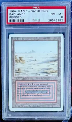 Badlands Revised MTG Magic The Gathering PSA 8 NM - Image 1