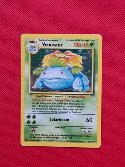 Pokemon TCG Venusaur Base Set Holo Unlimited Rare Card 15/102 1999 WOTC - Image 1