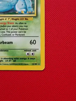 Pokemon TCG Venusaur Base Set Holo Unlimited Rare Card 15/102 1999 WOTC - Image 5