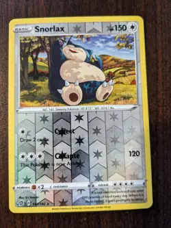 Snorlax 141/192 - Reverse Holo Rebel Clash - Pokemon TCG Card NM (UK POST) - Image 1