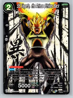 SS Vegeta the Prince Strikes Back BT11-130 R Dragon Ball Super Card Game - Image 1